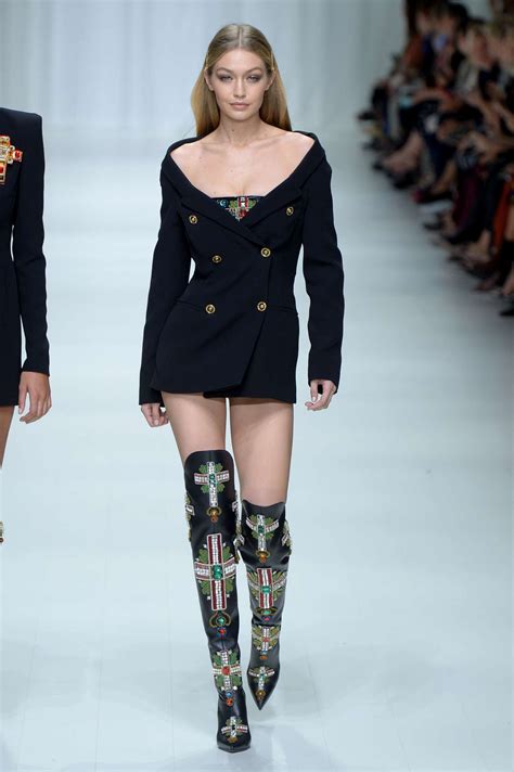 gigi hadid versace show|Gigi Hadid Versace boots.